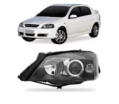 Farol esquerdo astra 2003 a 2011 foco duplo máscara negro Farol esquerdo astra 2003 a 2011 foco duplo máscara negro