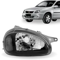 Farol esquerdo corsa classic 2004 a 2010 mascara negra