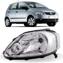 Farol esquerdo fox 2003 2004 2005 2006 2007 máscara cromada