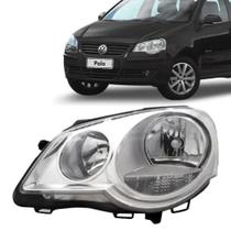 Farol esquerdo polo 07 08 09 10 11 12 13 14 mascara cromada Farol esquerdo polo 07 08 09 10 11 12 13 14 mascara cromada