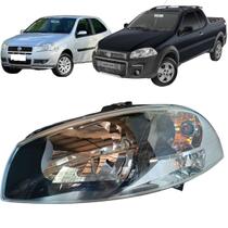 Farol Esquerdo Strada Working 2009 2010 A 2016 2017 Máscara Negra