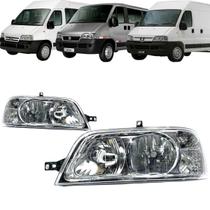 Farol fiat ducato boxer jumper 2005 2006 2007 2008 2009 2010 2011 2012 2013 2014 2015 2016 eletrico cromado esquerdo