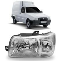 Farol fiat fiorino 2004 a 2013 mascara cromada le s/cupula Farol fiat fiorino 2004 a 2013 mascara cromada le s/cupula
