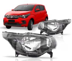 Farol Fiat Mobi 2016 2017 2018 Mascara Preta Negra Farol Fiat Mobi 2016 2017 2018 Mascara Preta Negra