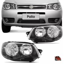 Farol Fiat Palio 04/16 MOLDURA CROMADA/MÁSCARA PRETA