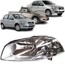 Farol fiat palio 2008 2009 masc cromada reto le foco simples