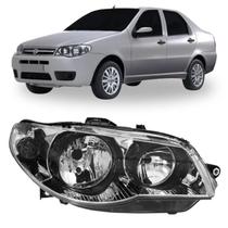 Farol fiat palio siena strada g3 cromado canhao negro le