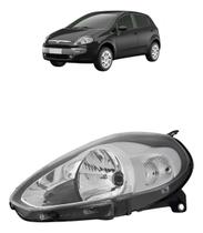 Farol Fiat Punto 2012 2013 2014 2015 2016 Cromado Lado Esquerdo