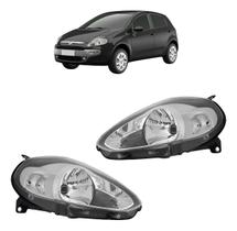 Farol Fiat Punto 2012 2013 2014 2015 2016 Cromado Par - Ambos Lados