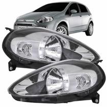 Farol Fiat Punto Máscara Cromada 2012 A 2017.