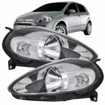Farol Fiat Punto Máscara Cromada 2012 A 2017 Farol Fiat Punto Máscara Cromada 2012 A 2017