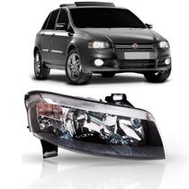 Farol Fiat Stilo 2003 A 2012 Máscara Negra Plug Quadrado