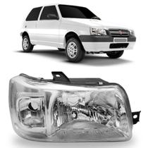Farol fiat uno 2004 a 2013 mascara cromada direito s/cupula