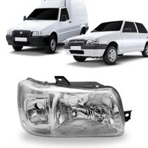 Farol fiat uno 2004 a 2013 mascara cromada direito s/cupula