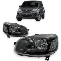 Farol fiat uno 2015 2016 2017 2018 2019 2020 2021 mascara negra esquerdo Farol fiat uno 2015 2016 2017 2018 2019 2020 2021 mascara negra esquerdo