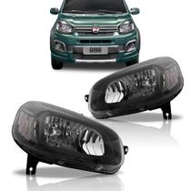 Farol Fiat Uno 2015 A 2018 Mascara Negra Farol Fiat Uno 2015 A 2018 Mascara Negra