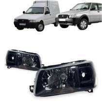 Farol fiat uno fiorino mascara negra 2004 a 2012 esquerdo Farol fiat uno fiorino mascara negra 2004 a 2012 esquerdo