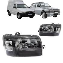 Farol Fiat Uno Fiorino Mascara Negra 2004 A 2013 Direito