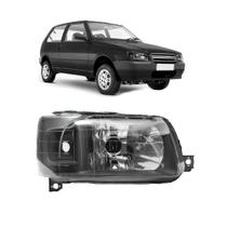 Farol Fiat Uno Fire Fiorino 2004 a 2013 Máscara Negra - Farol Fiat Uno Fire Fiorino 2004 a 2013 Máscara Negra -