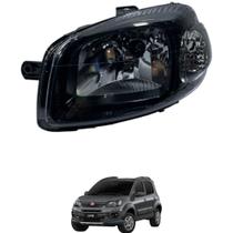 Farol fiat uno way vivace 2010 a 2015 mascara negra esquerdo Farol fiat uno way vivace 2010 a 2015 mascara negra esquerdo