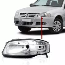 Farol Foco Simples Cromado VW Gol Parati Saveiro G4 Esquerdo Farol Foco Simples Cromado VW Gol Parati Saveiro G4 Esquerdo