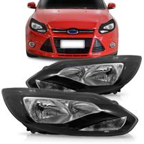Farol focus 2014 2015 2016 mascara negra eletrico com motor