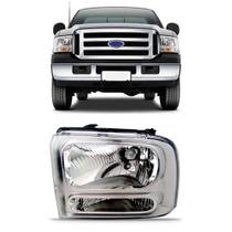Farol Ford F250 2006 07 08 09 10 2011 Cromado