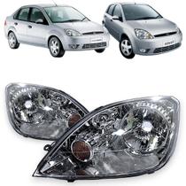 Farol ford fiesta 2003 2004 2005 2006 2007 direito cromado