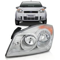 Farol Ford Fiesta 2007 2008 2009 Cromado