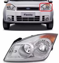 Farol Ford Fiesta Cromado Seta Ambar 2007 2008 2009 Esquerdo