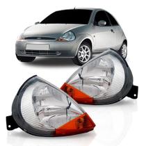 Farol ford ka 1997 a 2000 cromado pisca ambar Farol ford ka 1997 a 2000 cromado pisca ambar
