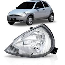 Farol Ford Ka 1997 a 2007 Cromado Pisca Cristal Farol Ford Ka 1997 a 2007 Cromado Pisca Cristal