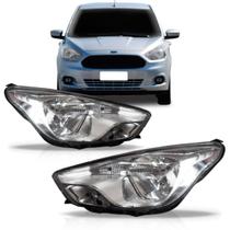 Farol Ford Ka 2014 Á 2017 Cromado