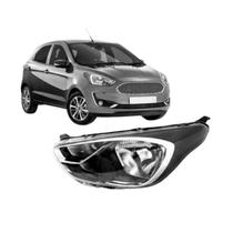 Farol Ford Ka 2019 a 2023 Mascara Negra Esquerdo