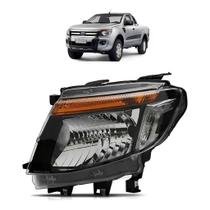Farol Ford Ranger 2012 2013 2014 2015 2016 Mascara Negra Le