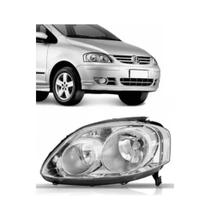 Farol Fox 04/09 Foco Duplo Cromado Lado Esquerdo Farol Fox 04/09 Foco Duplo Cromado Lado Esquerdo