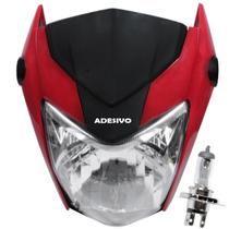 Farol frente completo carenagem carcaça CG160 Titan 2016 a 2021 com lâmpada e adesivo