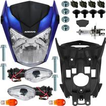 Farol frente completo carenagem carcaça painel CG160 Titan 2016 a 2021 com lâmpada adesivo parafusos pisca