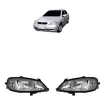 Farol Gm Astra 1999 2000 2001 2002 2003 Cromado Par
