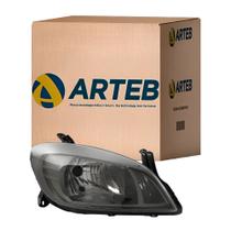 Farol Gm Celta 2006 Em Diante Direito Moldura Dark Chrome Ar