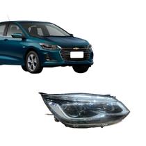Farol GM Onix Plus 2020 a 2024 Mascara Negra com Led com Projetor Direito