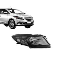 Farol GM Onix Prisma 2012 a 2019 Mascara Negra Direito