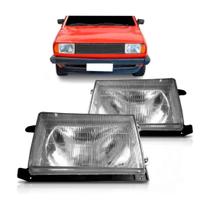 Farol Gol 1985 1986 Foco Simples Cromado Motor Á Agua