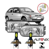 Farol gol g2 1995 até 1999 masc cromado simples s led vx Farol gol g2 1995 até 1999 masc cromado simples s led vx