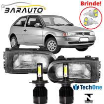 Farol gol g2 1995 até 2000 masc preta super led tech-one