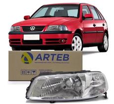 Farol gol g3 00/05 masc crom foco simples c/ defletor arteb original -- escolha o lado