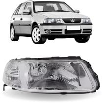 Farol gol g3 1999 até 2005 cromado com defletor esquerdo