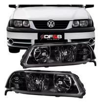 Farol Gol G3 99 00 01 02 03 04 05 Foco Duplo Mascara Negra