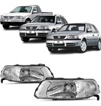 Farol Gol G3 99 2000 01 á 2005 Foco Simples Cromado Esquerdo