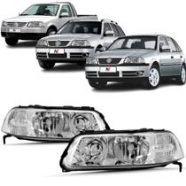 Farol Gol G3 99 2000 2001 á 2005 Foco Duplo Cromado Esquerdo